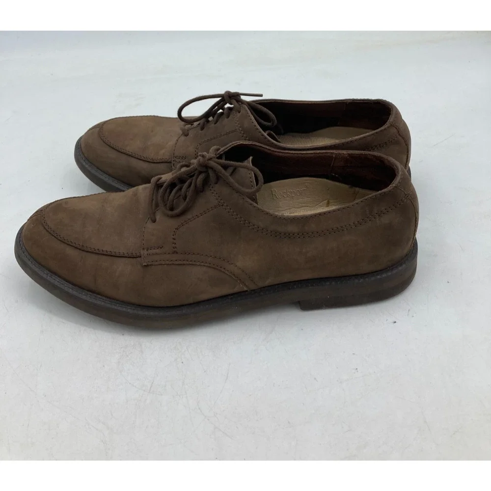 Rockport Mens‎ Suede Leather Oxfords Dress Casual Comfort Shoes Brown 11